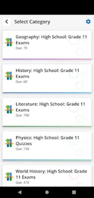 Grade 11 School Test, Practice android App screenshot 3